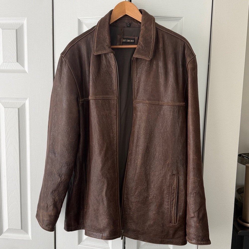 Robert Comstock Vintage Brown Leather Jacket Coat Men’s Size M in Exc Condition!